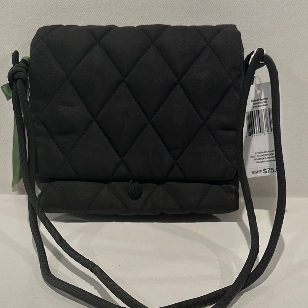 NWT Vera Bradley Baird Hipster Moonless Night Crossbody Bag w/Card Slots inside.
